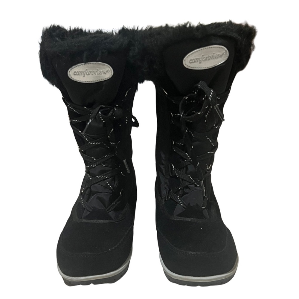 Comfortview Women's Black Winter Boots